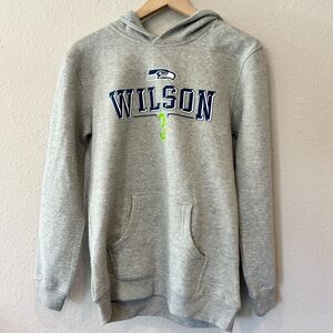 NEW Outer Stuff YOUTH LARGE Seattle Seahawks Russell Wilson Hoodie Sweatshirt